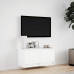 Mueble de TV de pared con luces LED blanco 80x31x35 cm