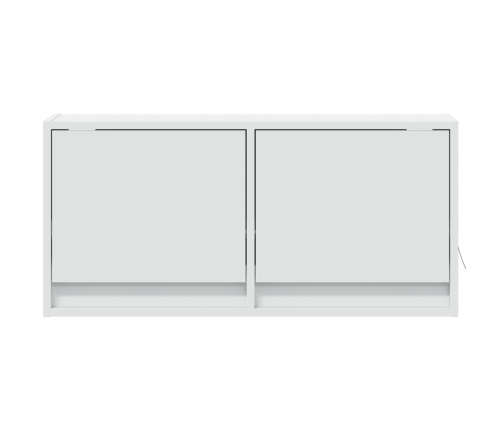 Mueble de TV de pared con luces LED blanco 80x31x35 cm