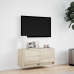 Mueble de TV de pared con luces LED roble Sonoma 80x31x35 cm