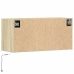 Mueble de TV de pared con luces LED roble Sonoma 80x31x35 cm