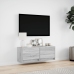 Mueble de TV de pared con luces LED gris Sonoma 100x31x35 cm