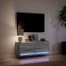 Mueble de TV de pared con luces LED gris Sonoma 100x31x35 cm