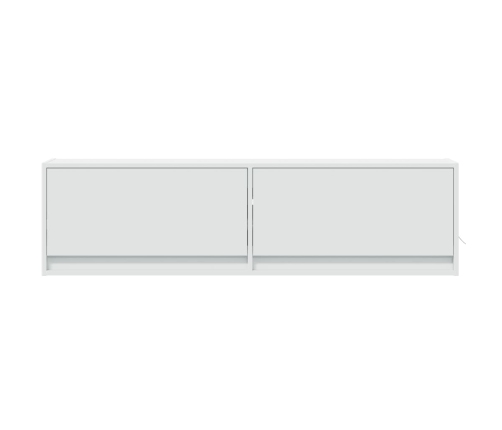 Mueble de TV de pared con luces LED blanco 140x31x38 cm