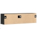 Mueble de TV de pared con luces LED negro 140x31x38 cm