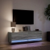 Mueble de TV de pared con luces LED gris Sonoma 140x31x38 cm