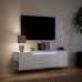 Mueble de TV de pared con luces LED blanco 135x31x39,5 cm