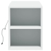 Mueble de TV de pared con luces LED blanco 135x31x39,5 cm