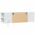 Mueble de TV de pared con luces LED blanco 135x31x39,5 cm