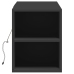 Mueble de TV de pared con luces LED negro 135x31x39,5 cm