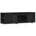 Mueble de TV de pared con luces LED negro 135x31x39,5 cm