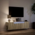 Mueble de TV de pared con luces LED roble Sonoma 135x31x39,5 cm