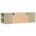 Mueble de TV de pared con luces LED roble Sonoma 135x31x39,5 cm