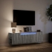 Mueble de TV de pared con luces LED gris Sonoma 135x31x39,5 cm