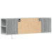 Mueble de TV de pared con luces LED gris Sonoma 135x31x39,5 cm