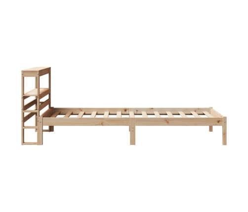 Estructura de cama sin colchón madera maciza pino 75x190 cm