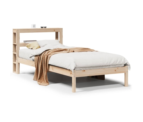 Estructura de cama sin colchón madera maciza pino 75x190 cm