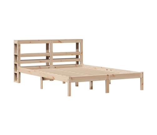 Estructura de cama sin colchón madera maciza de pino 120x190 cm