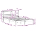 Estructura de cama sin colchón madera maciza de pino 120x190 cm