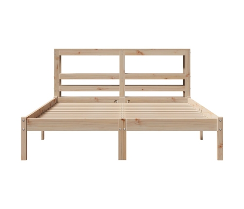 Estructura de cama sin colchón madera maciza de pino 120x190 cm