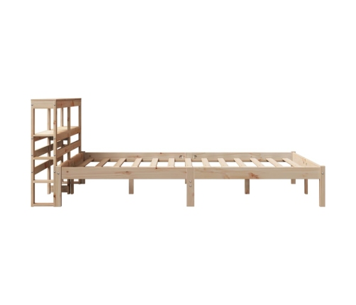 Estructura de cama sin colchón madera maciza de pino 120x190 cm