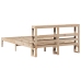 Estructura de cama sin colchón madera maciza de pino 120x190 cm