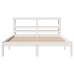 Estructura de cama sin colchón madera maciza blanca 120x190 cm