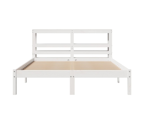 Estructura de cama sin colchón madera de pino blanco 135x190 cm