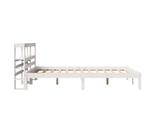 Estructura de cama sin colchón madera de pino blanco 135x190 cm