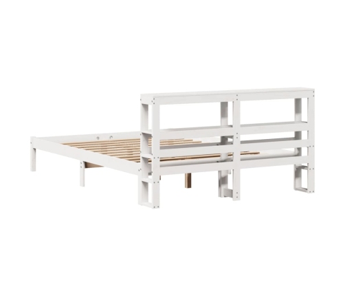 Estructura de cama sin colchón madera de pino blanco 135x190 cm