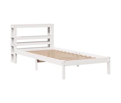 Estructura cama sin colchón madera maciza pino blanca 100x200cm