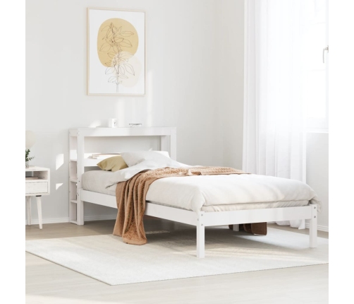 Estructura cama sin colchón madera maciza pino blanca 100x200cm