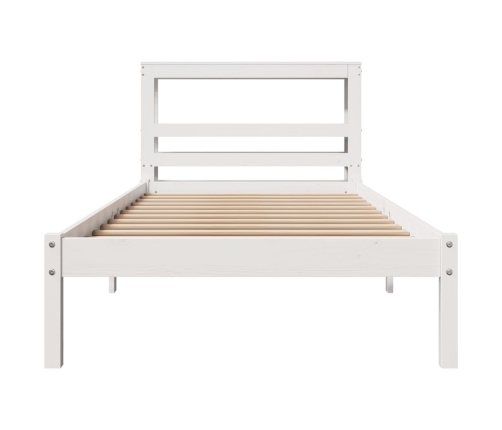 Estructura cama sin colchón madera maciza pino blanca 100x200cm