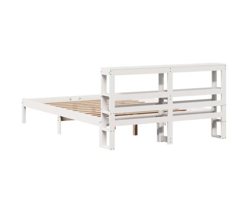 Estructura de cama sin colchón madera de pino blanca 150x200 cm