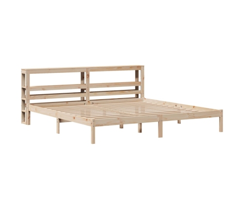 Estructura de cama sin colchón madera maciza de pino 180x200 cm