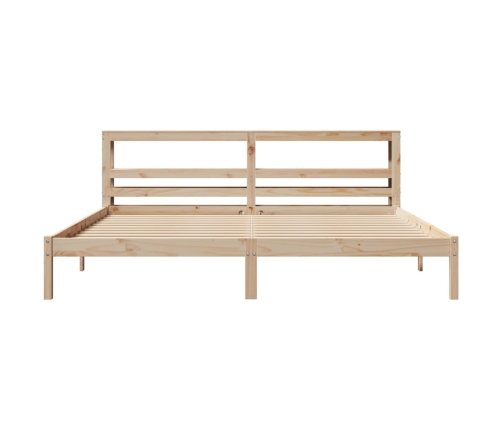 Estructura de cama sin colchón madera maciza de pino 180x200 cm