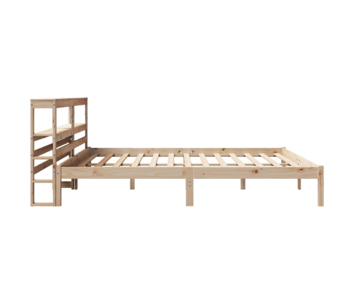 Estructura de cama sin colchón madera maciza de pino 180x200 cm