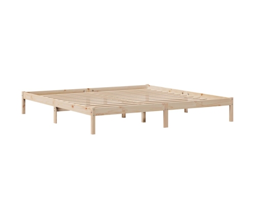 Estructura de cama sin colchón madera maciza de pino 180x200 cm