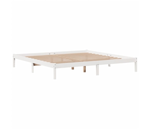 Cama sin colchón madera maciza de pino blanca 180x200 cm