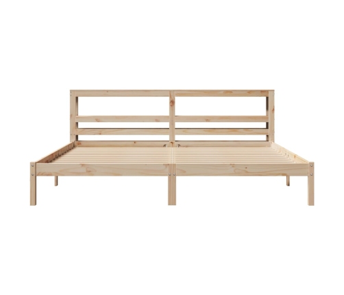 Estructura de cama sin colchón madera maciza de pino 200x200 cm