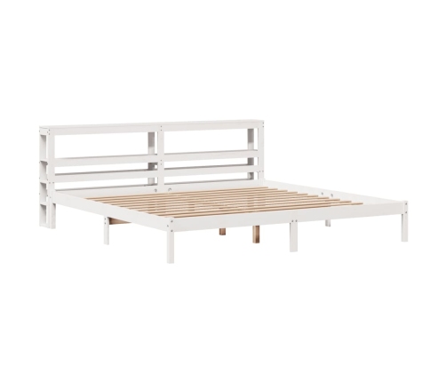 Estructura de cama sin colchón madera maciza blanca 200x200 cm