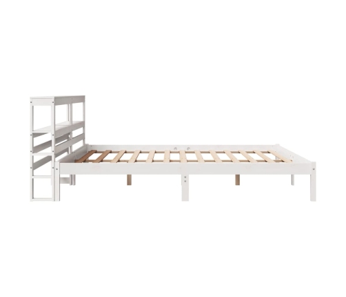 Estructura de cama sin colchón madera maciza blanca 200x200 cm