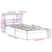 Estructura cama con cabecero madera pino marrón cera 90x190 cm