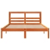 Estructura cama con cabecero madera pino marrón cera 120x200 cm