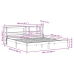 Estructura cama con cabecero madera pino marrón cera 200x200 cm