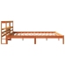 Estructura cama con cabecero madera pino marrón cera 200x200 cm