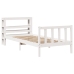 Estructura de cama sin colchón madera maciza blanca 75x190 cm