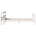 Estructura de cama sin colchón madera maciza blanca 75x190 cm