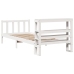 Estructura de cama sin colchón madera maciza blanca 75x190 cm