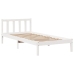 Estructura de cama sin colchón madera maciza blanca 75x190 cm