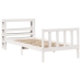 Estructura de cama sin colchón madera maciza blanca 90x190 cm